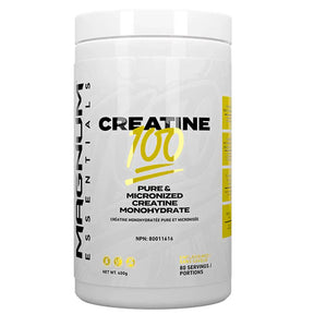 Magnum Essentials Creatine 100 supplement container on a white background