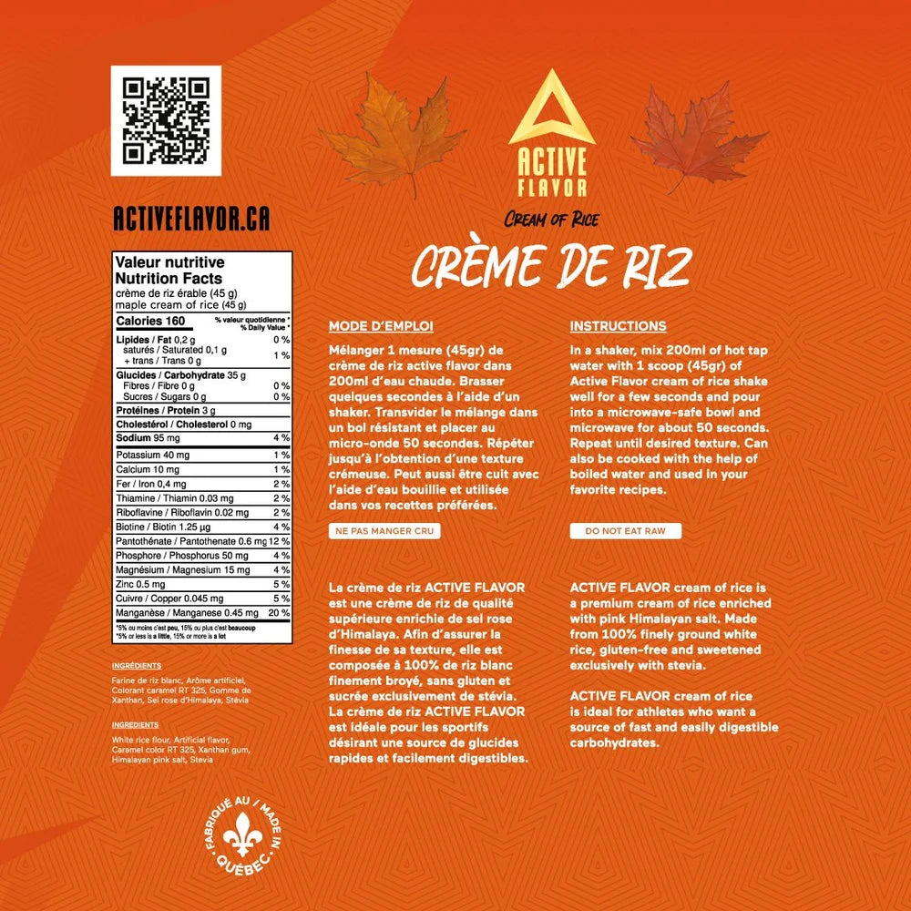 Active Flavor - Cream of Rice - 1.5kg