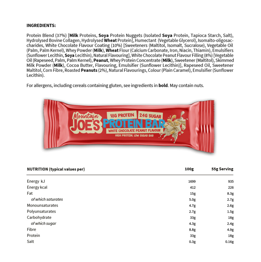 Mountain Joe's - High Protein Bar 55g - Box 12