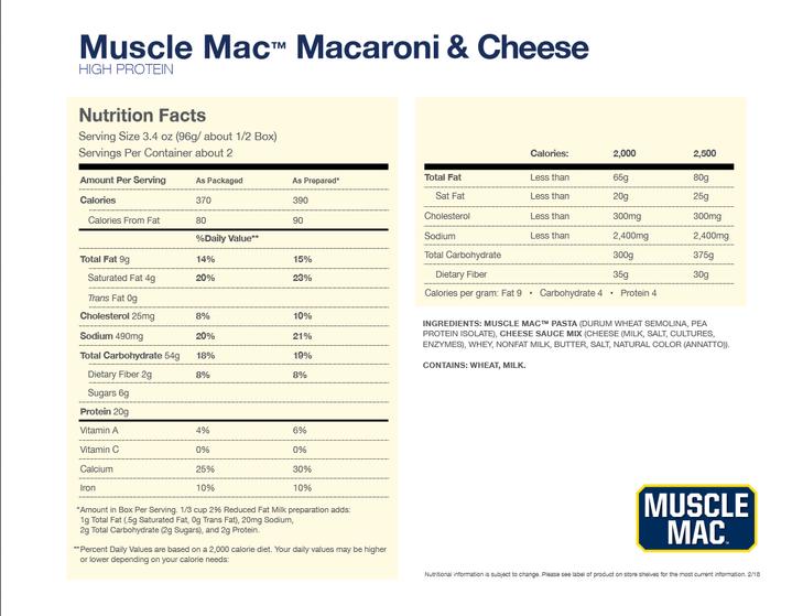 Muscle Mac - Mac&Cheese 191g - Trio