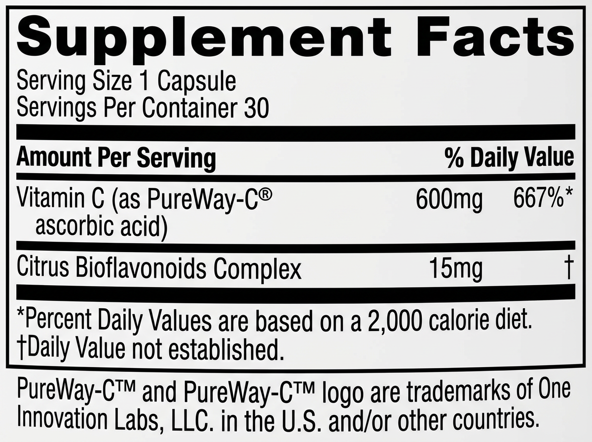 CanPrev - Pureway C 600mg - 120 Vcaps
