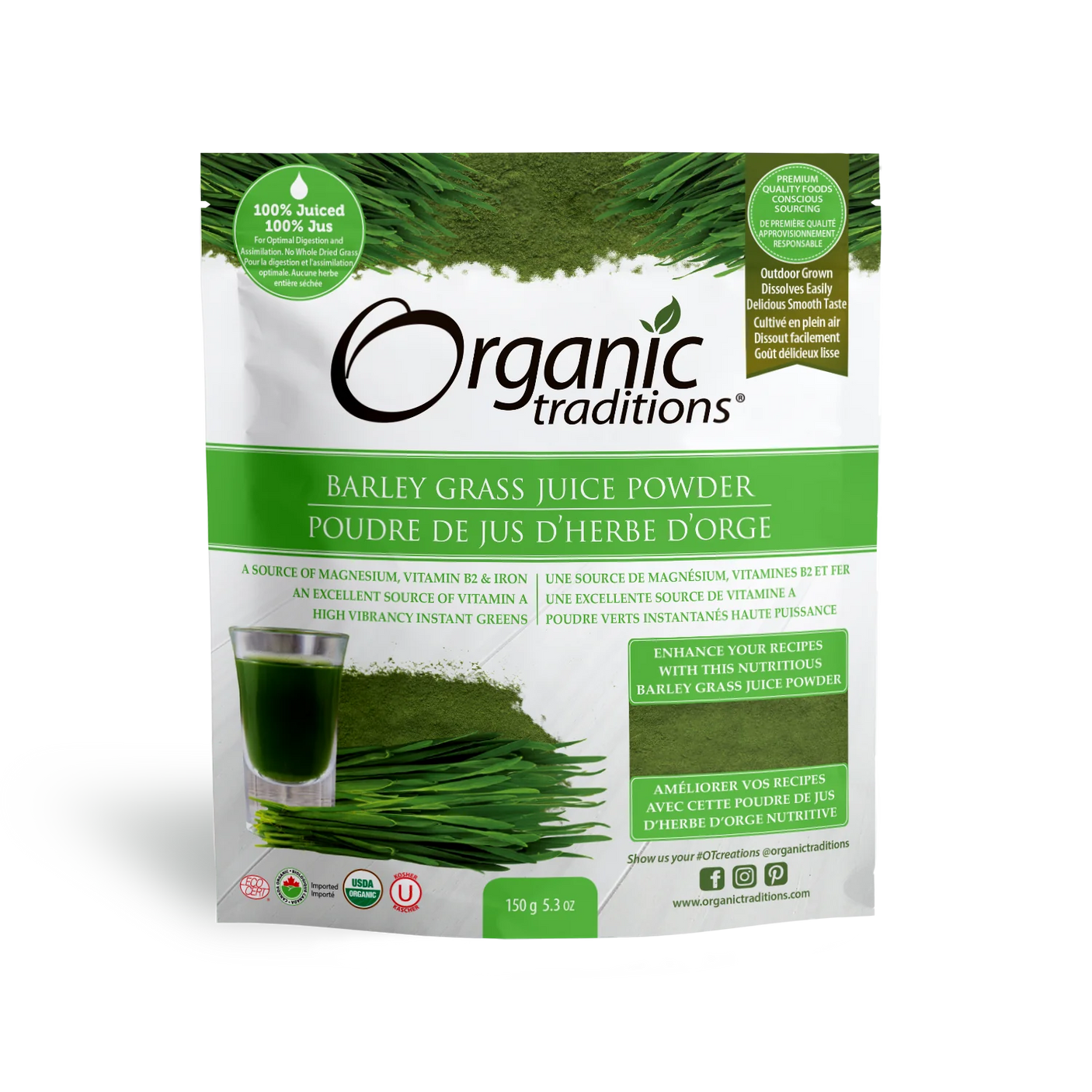 Organic Traditions - Barley Grass Juice Powder - 150g