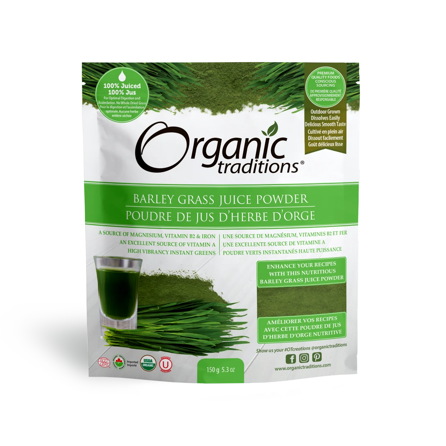 Organic Traditions - Barley Grass Juice Powder - 150g