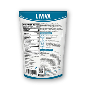 Liviva - Organic Shirataki Pasta with Oat Fiber | Low Carb, 4 Calories, Keto-Friendly - 520g