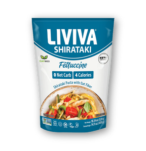 Liviva - Organic Shirataki Pasta with Oat Fiber | Low Carb, 4 Calories, Keto-Friendly - 520g