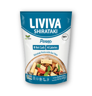 Liviva - Organic Shirataki Pasta with Oat Fiber | Low Carb, 4 Calories, Keto-Friendly - 520g
