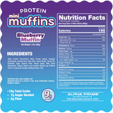 Prime Bites protein mini muffins Nutrition facts - Blueberry Muffin flavor