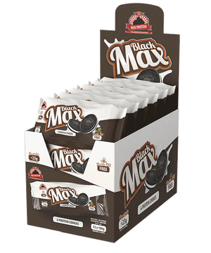 Max Protein - Biscuits protéinés noirs Max Protein 100 g - Boîte de 12 