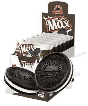 Max Protein - Biscuits protéinés noirs Max Protein 100 g - Boîte de 12 