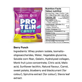 Protein Candy gummies nutrition facts Berry Punch flavor