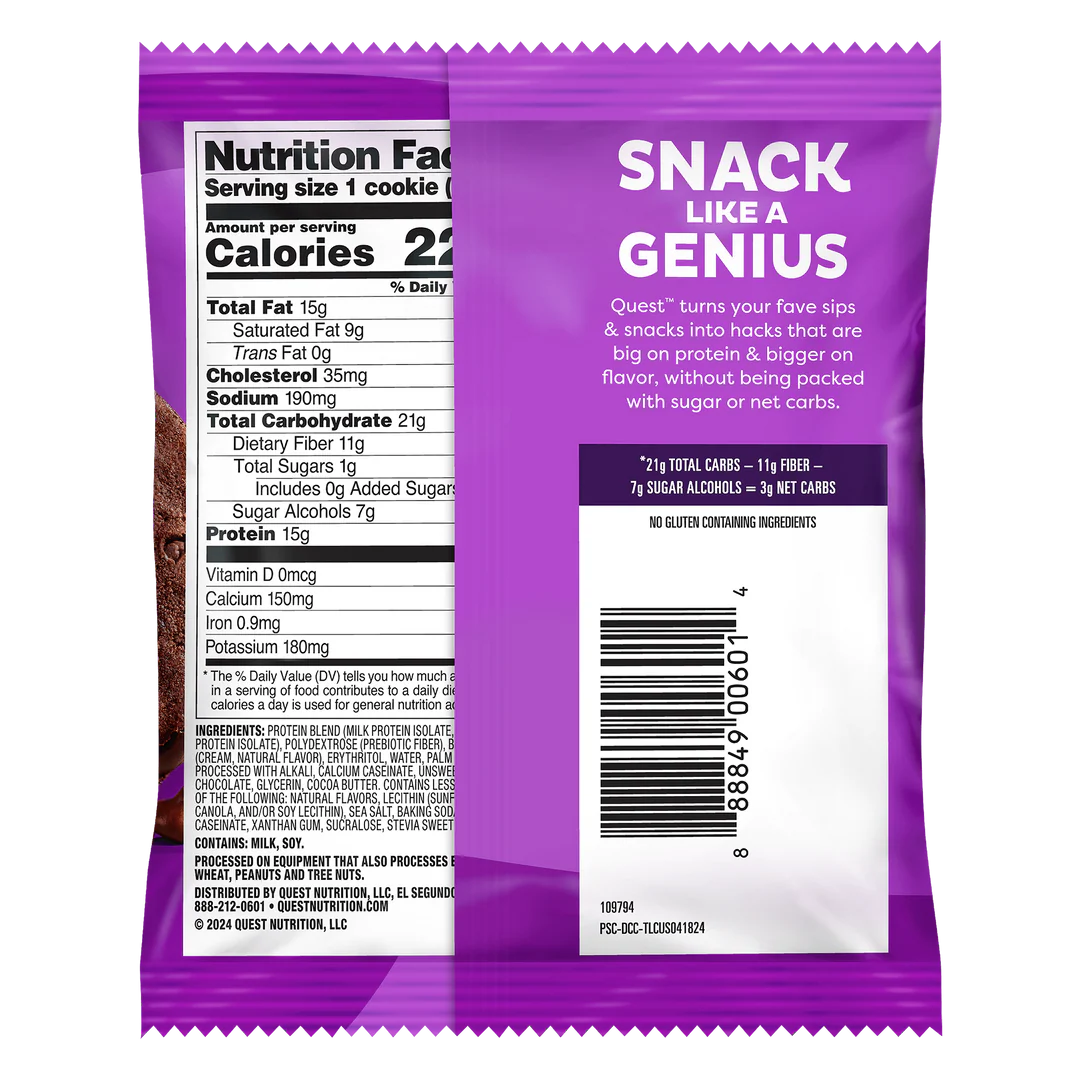 Quest Nutrition - Biscuits protéinés moelleux et fondants - 59 g