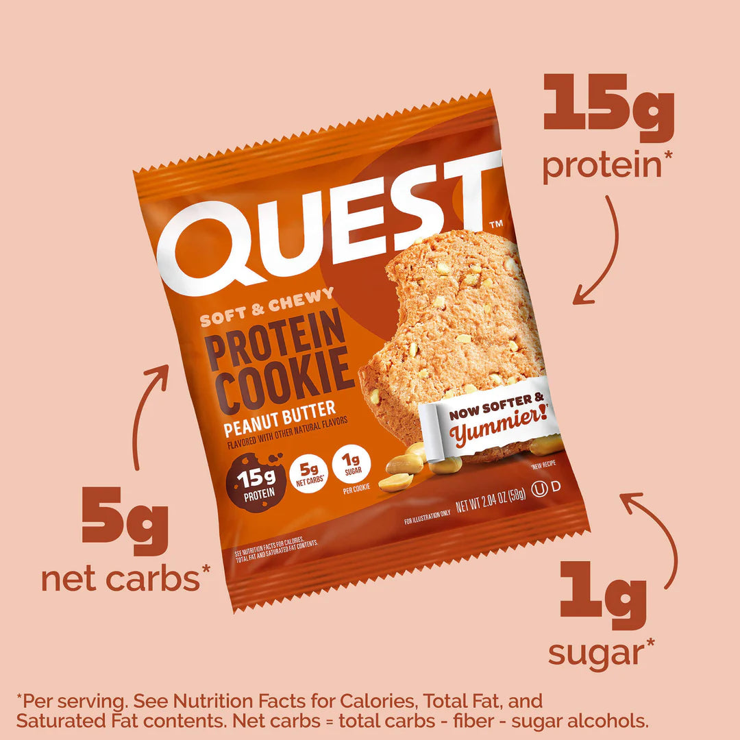 Quest Nutrition - Biscuits protéinés moelleux et fondants - Boîte de 12