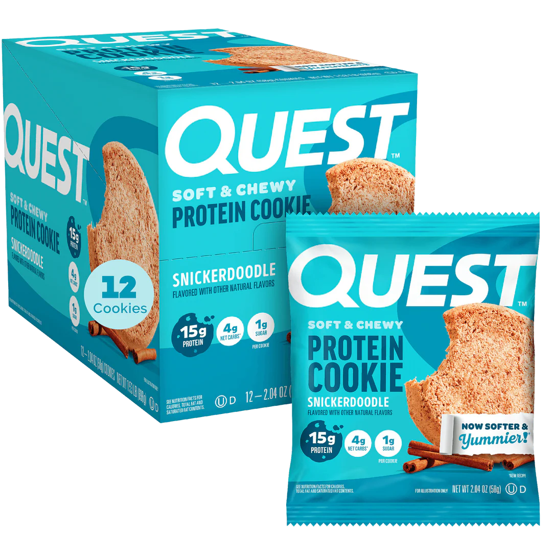 Quest Nutrition - Biscuits protéinés moelleux et fondants - Boîte de 12