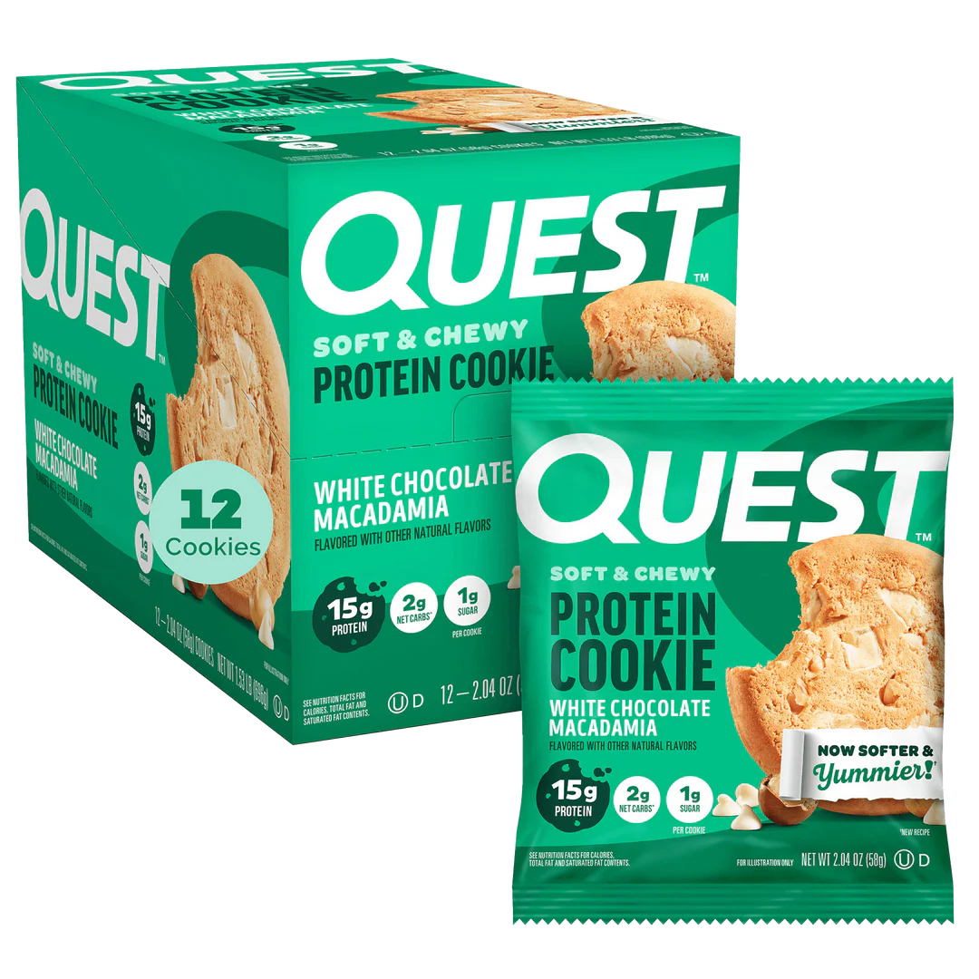 Quest Nutrition - Biscuits protéinés moelleux et fondants - Boîte de 12