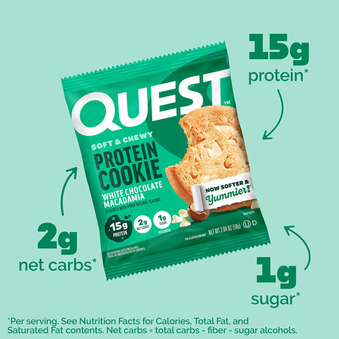 Quest Nutrition - Biscuits protéinés moelleux et fondants - Boîte de 12