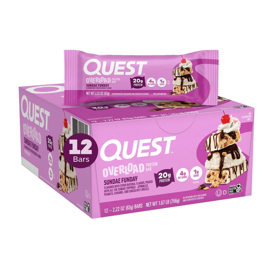 Quest Nutrition - Barre protéinée Overload - Boîte de 12 