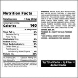 Nutrition facts label for a protein product with detailed ingredient list for Quest Nutrition Protein Chips BBQ.