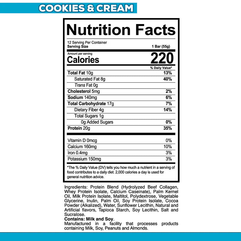 Redcon1 - MRE Bars / Meal Replacement Protein Bars 12x55g
