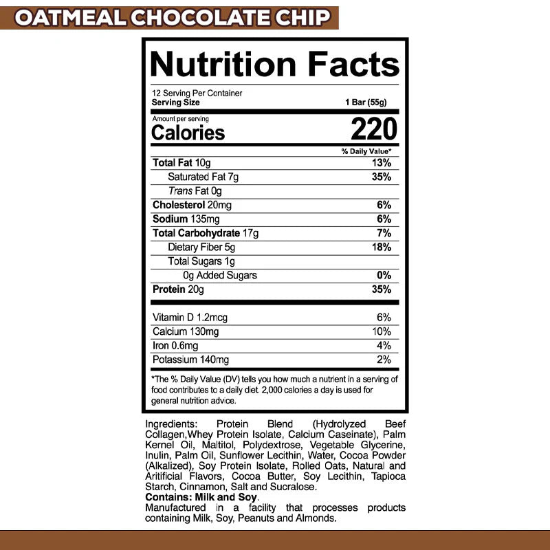 Redcon1 - MRE Bars / Meal Replacement Protein Bars 12x55g