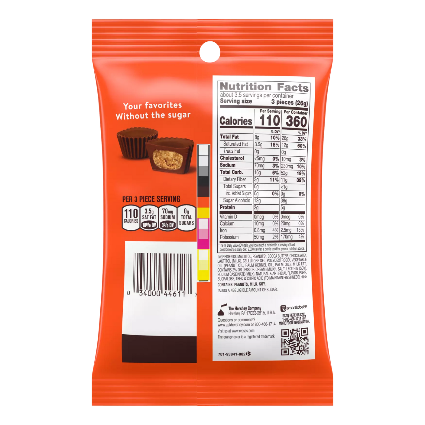 Reese's - Mini-tasses de chocolat sans sucre - 85 g