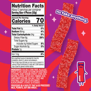 Joyride - Lanières de fraises acidulées à faible teneur en sucre - 99 g