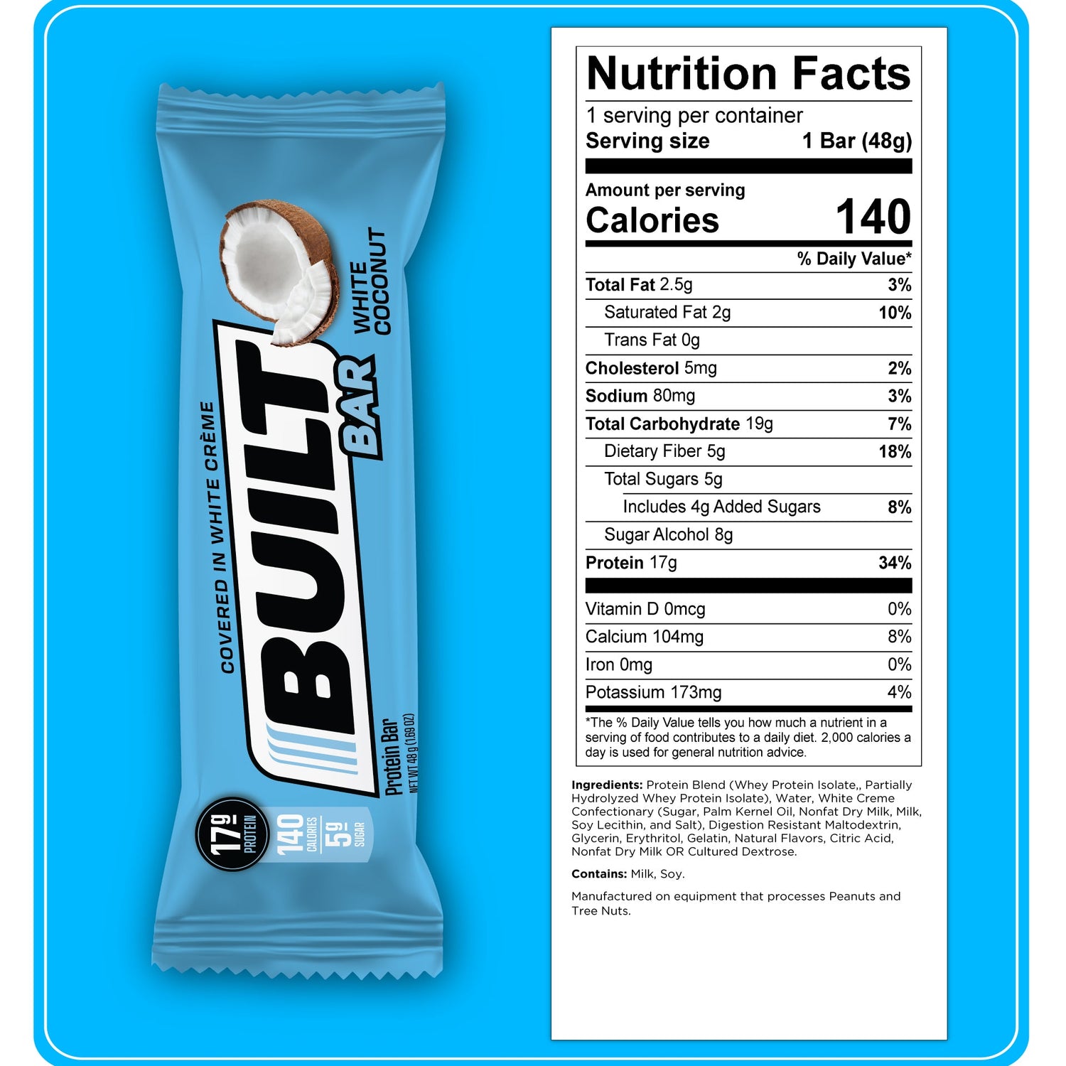 Built Protein Bar - 100% Real Chocolate - Zero Guilt 49g
