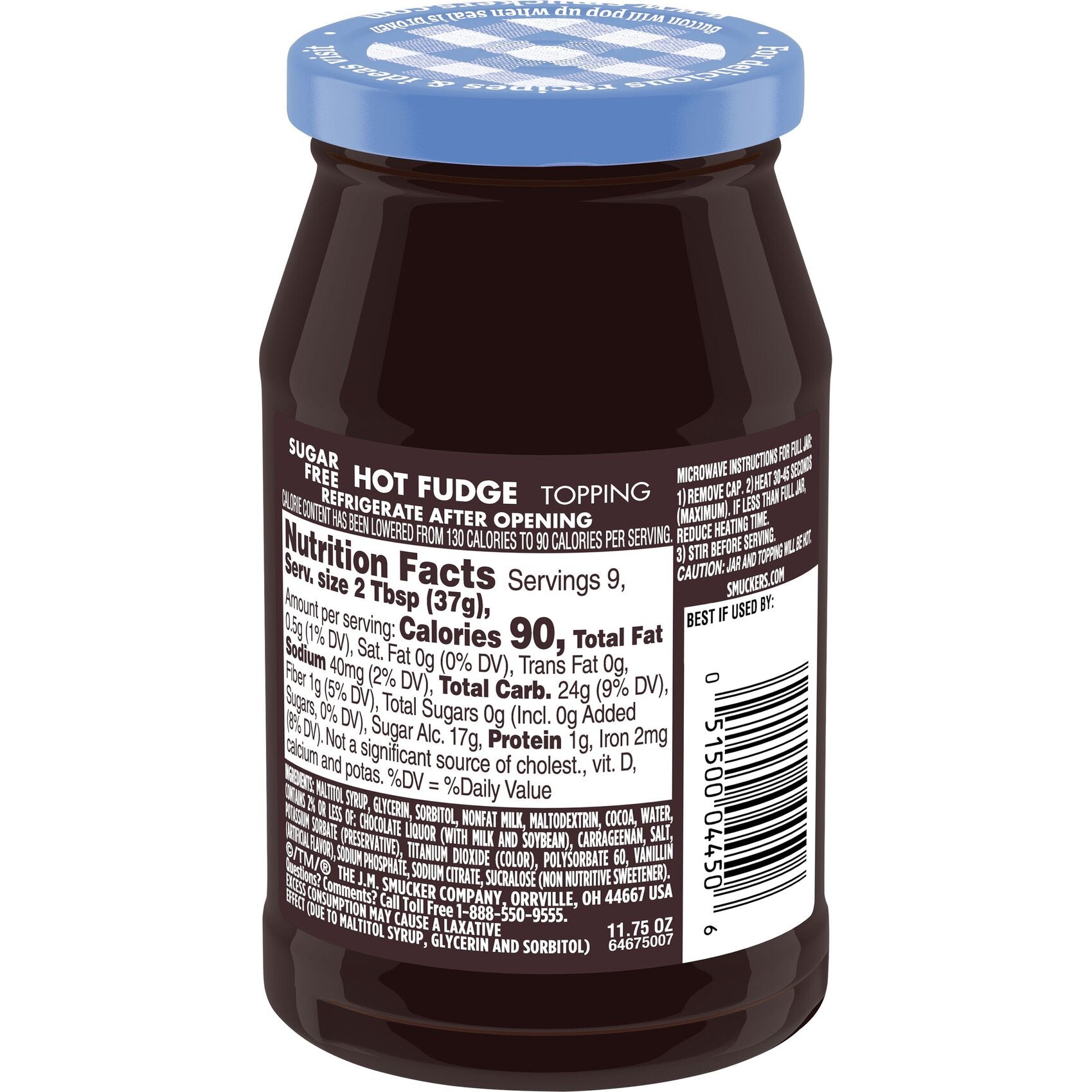 Smucker's - Sugar Free Hot Fudge Topping - 11.75oz