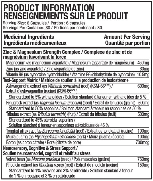 MuscleTech - Test HD Elite - 180 capsules