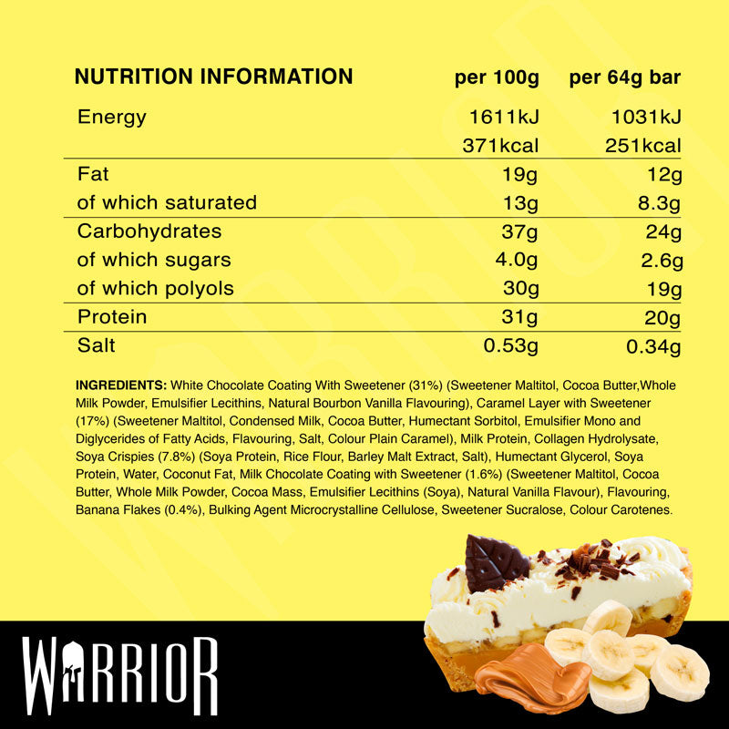 Warrior Crunch - Barre protéinée 64 g - Boîte de 12