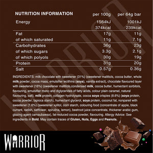 Warrior Crunch - Barre protéinée - 64 g