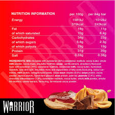 Warrior Crunch - Barre protéinée 64 g - Boîte de 12