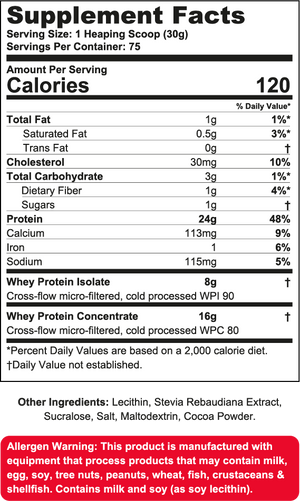 Wanted1 Nutrition Whey1 - 100% Whey Protein 5lbs - Duo