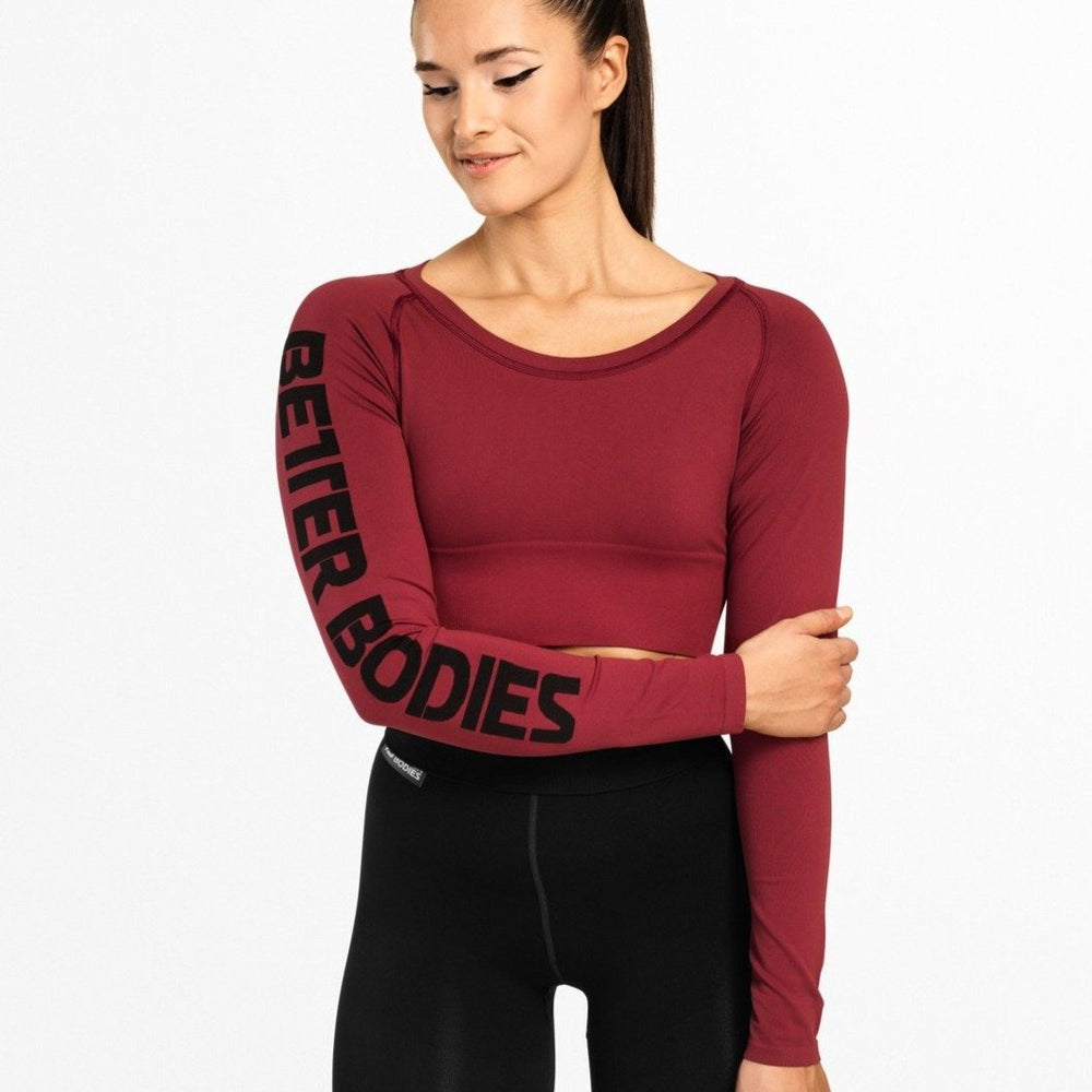 BetterBodies Bowery Cropped L/S Sangria Red
