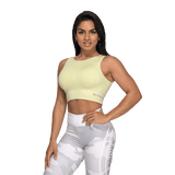 Haut côtelé sans coutures BetterBodies vert citron