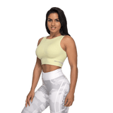 Haut côtelé sans coutures BetterBodies vert citron