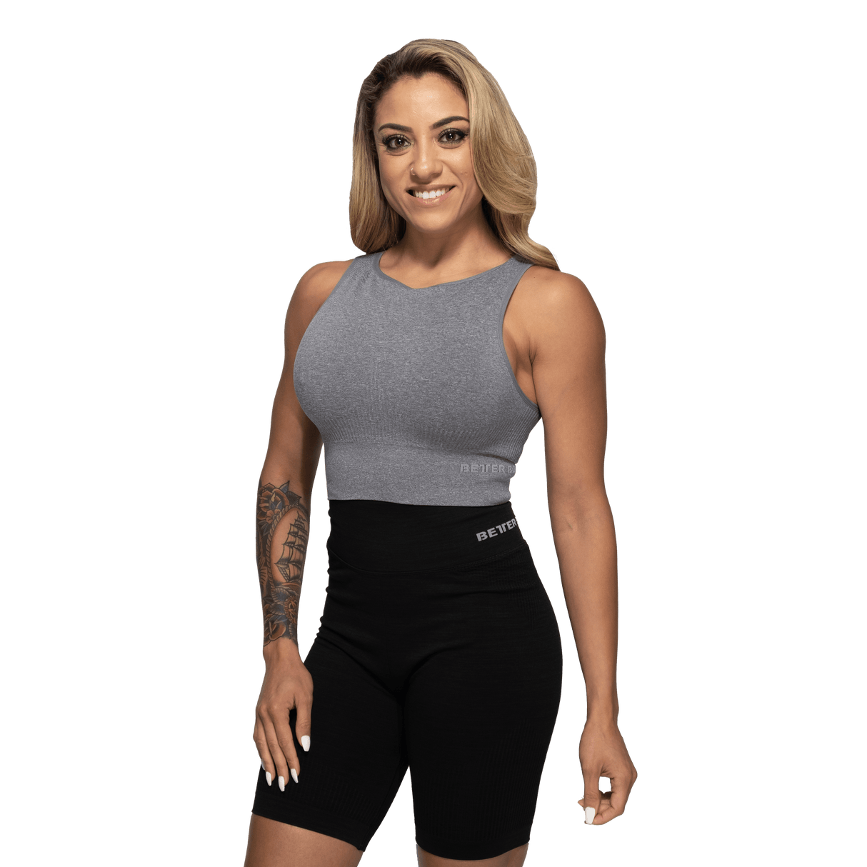 BetterBodies Rib Seamless Top Grey