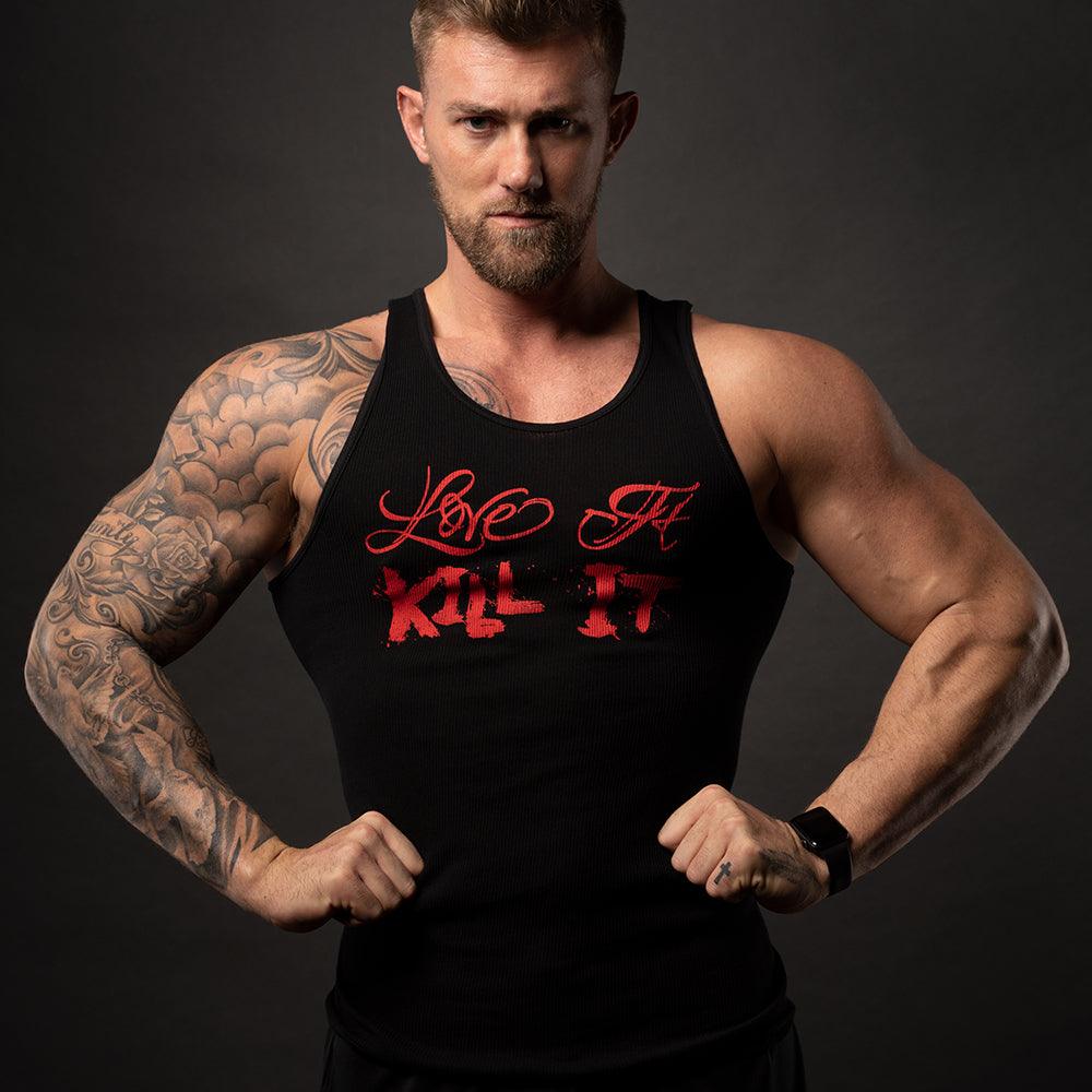 Débardeur côtelé 5% Nutrition - Love It Kill It - Noir