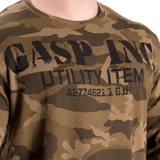 Pull thermique de sport Gasp, motif camouflage vert