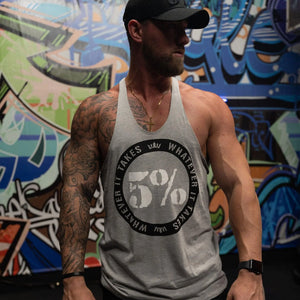 5% Nutrition - Whatever it takes Stringer - Grey