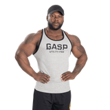 Débardeur côtelé à dos nageur gris chiné Gasp