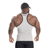 Débardeur côtelé à dos nageur gris chiné Gasp