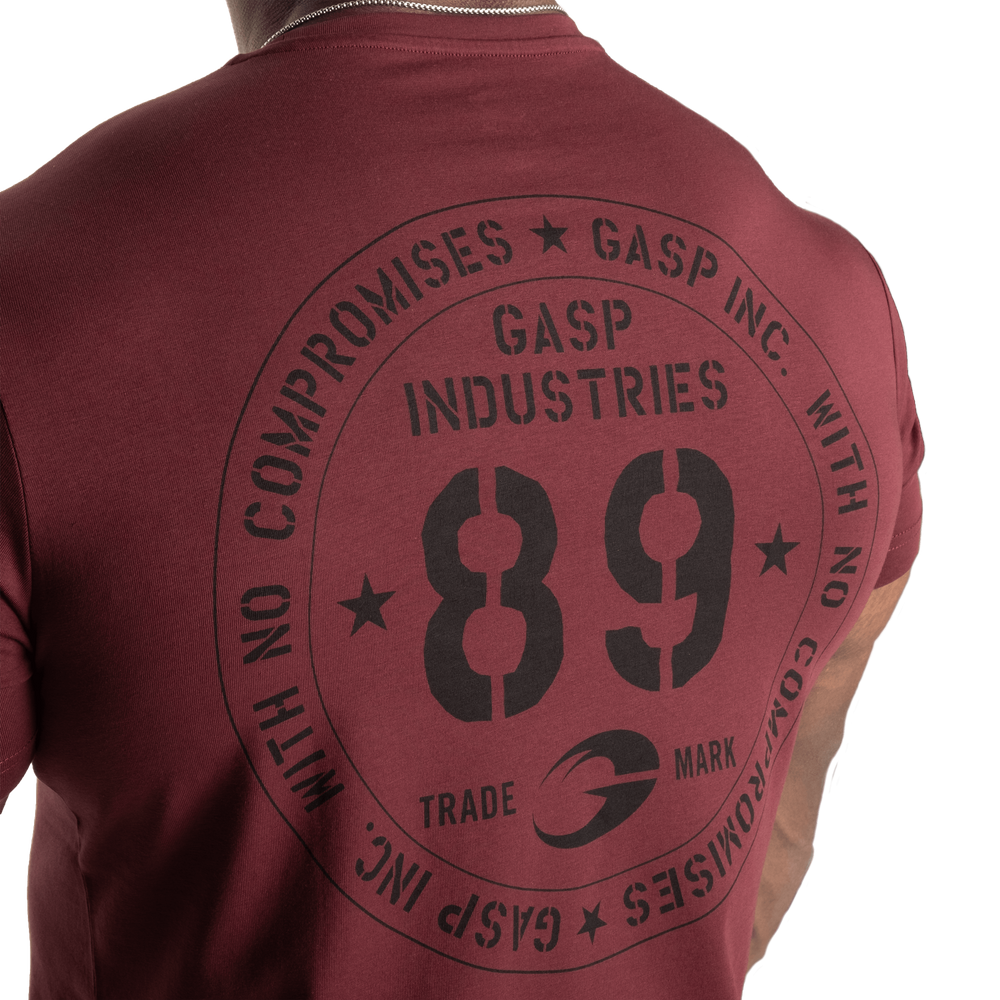 Gasp 89 Classic Tapered Tee Maroon