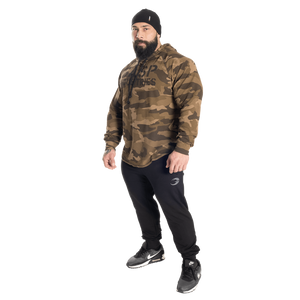 Sweat à capuche thermique Gasp LS, motif camouflage vert