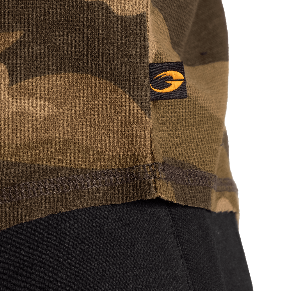 Sweat à capuche thermique Gasp LS, motif camouflage vert