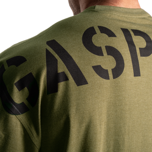T-shirt de fer Gasp Division vert armée