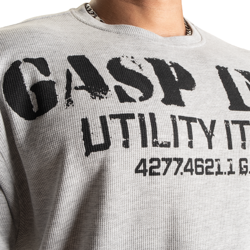 Gasp Iron Thermal Tee Grey Melange