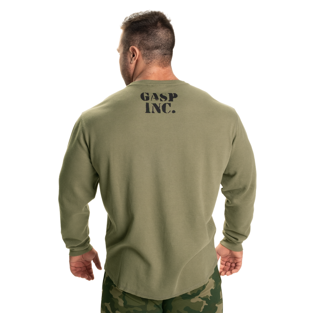 Pull thermique de gym Gasp vert délavé