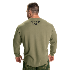 Pull thermique de gym Gasp vert délavé