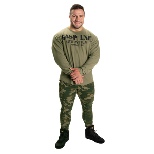 Pull thermique de gym Gasp vert délavé