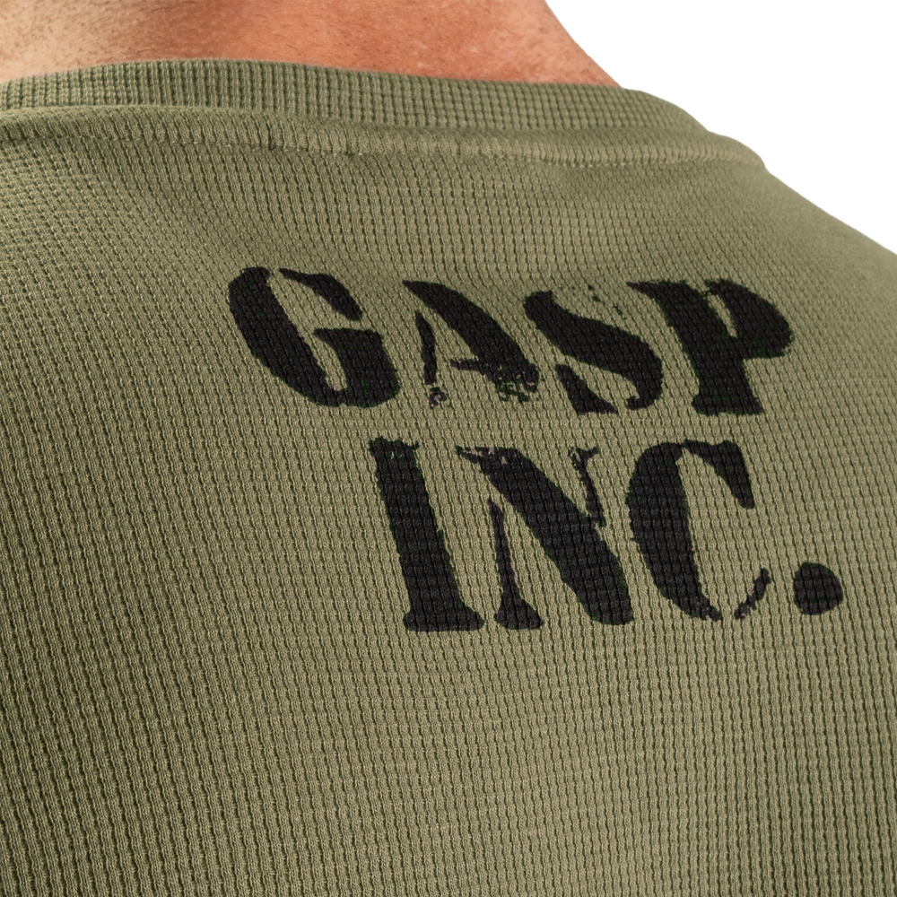 Gasp Thermal Gym Sweater Washed Green
